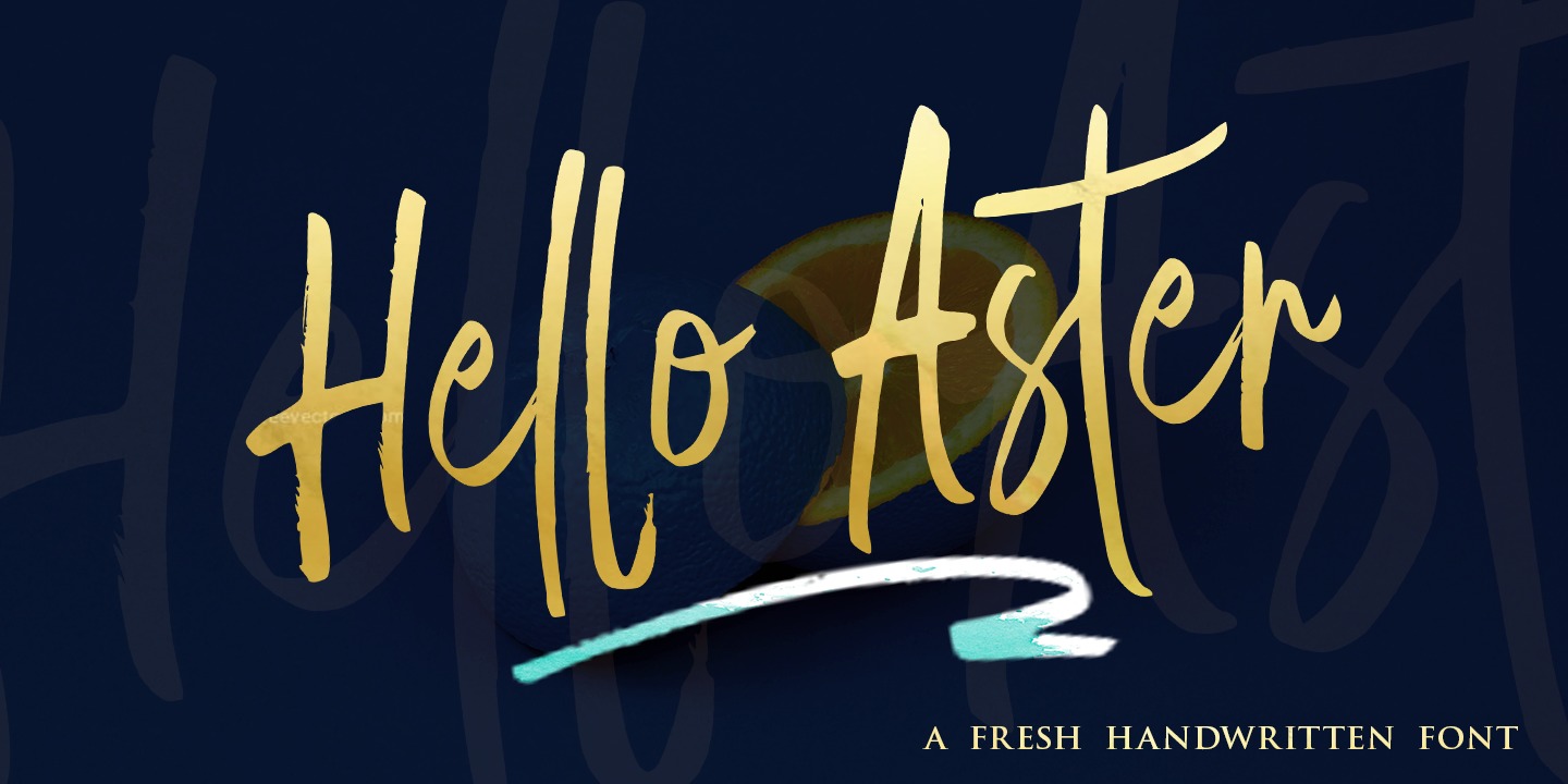 Пример шрифта Hello Aster